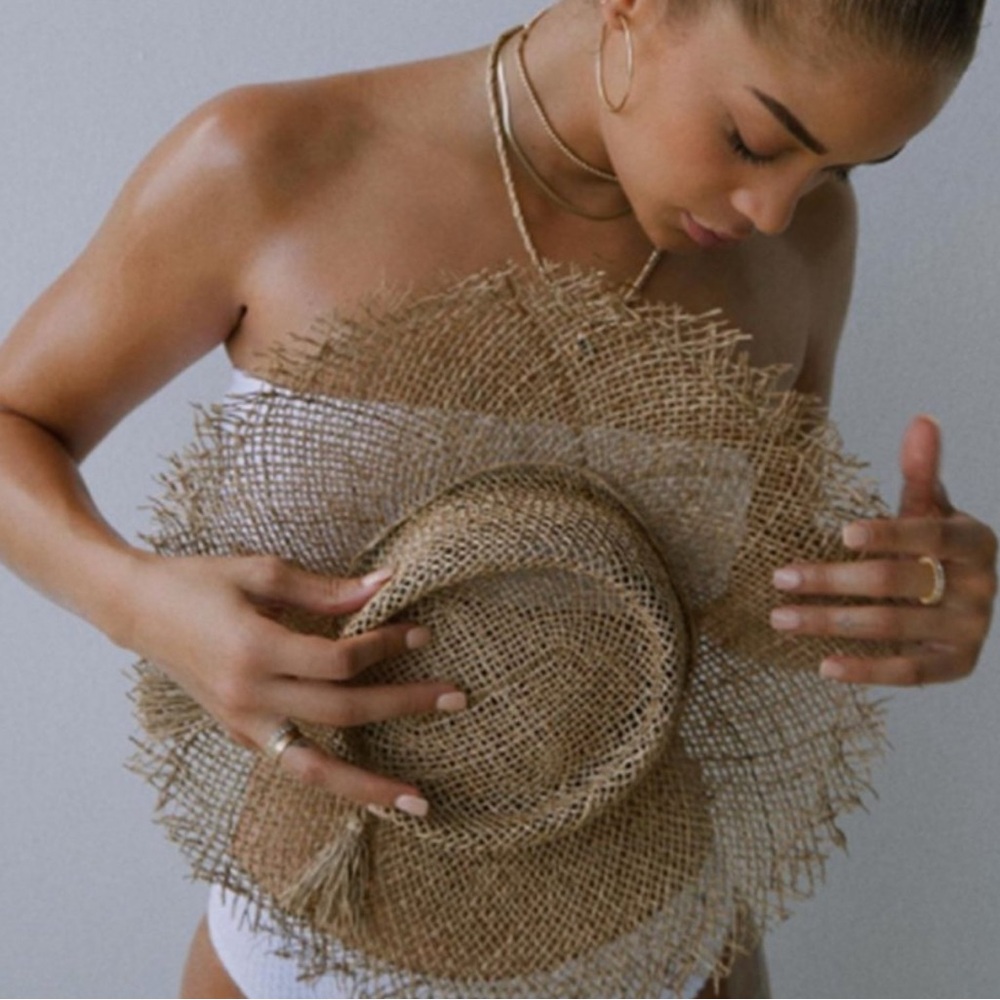 Seaside Sunlit Flat Brim Boater Hat